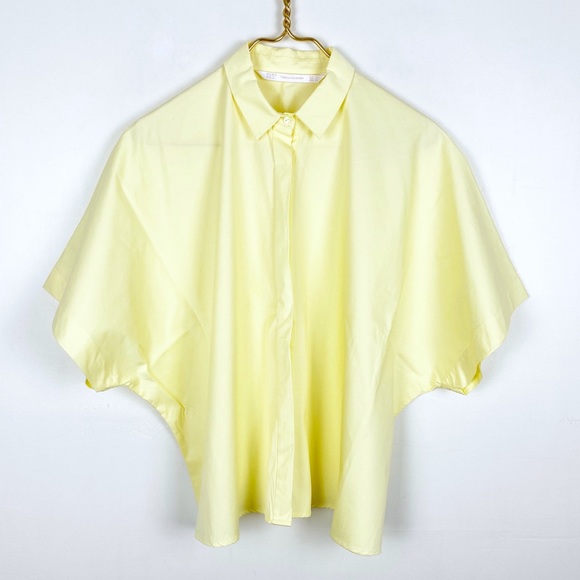 Zara Tops - Zara Trafaluc Yellow Oversized Boxy Blouse